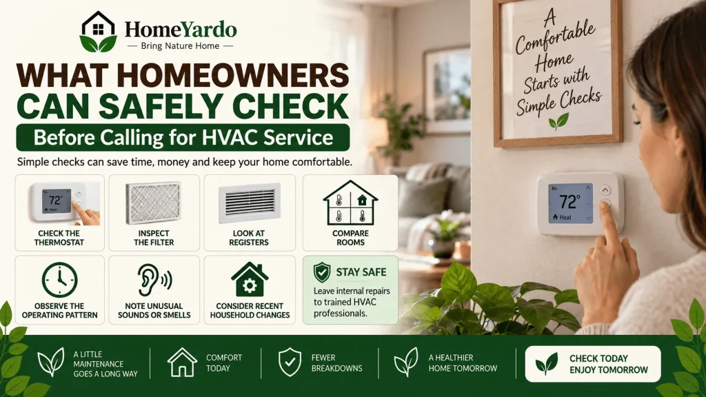What Homeowners Can Safely Check Before Calling for HVAC Service