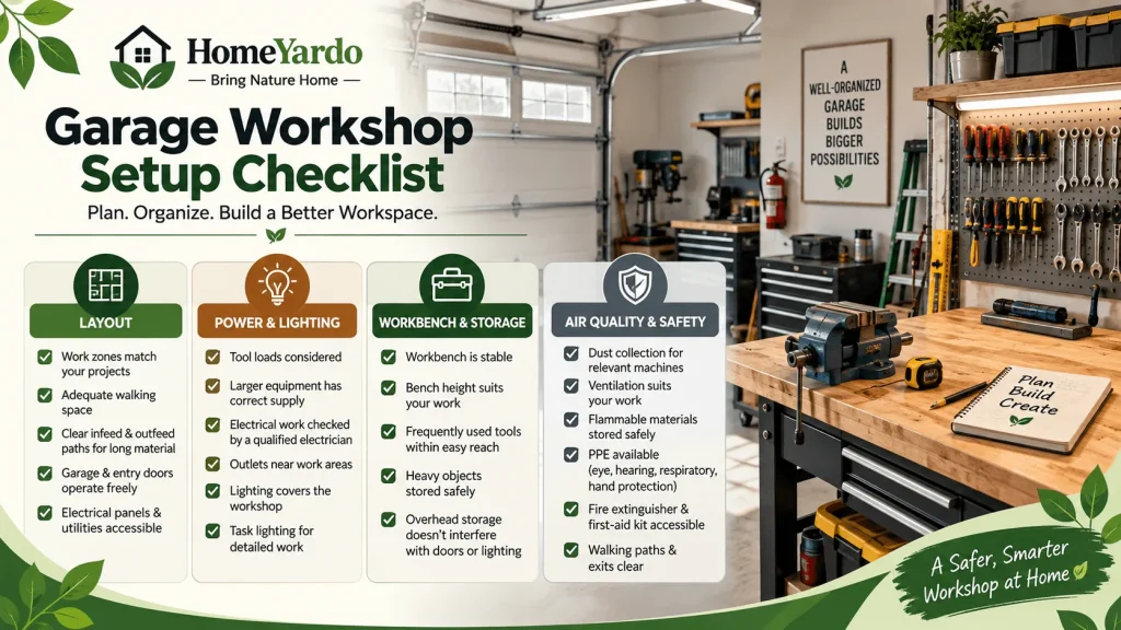 Garage Workshop Setup Checklist