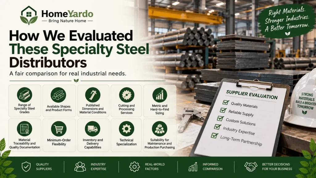 How We Evaluated These Specialty Steel Distributors