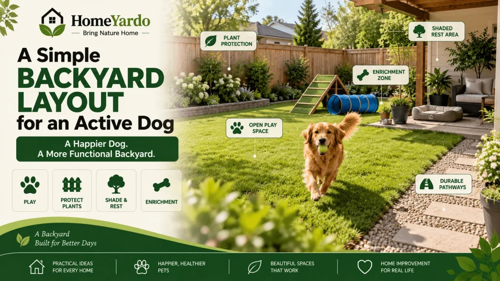 A Simple Backyard Layout for an Active Dog