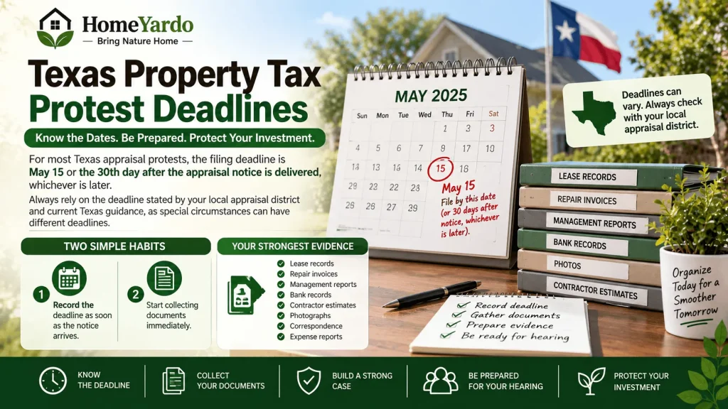 Texas Property Tax Protest Deadlines