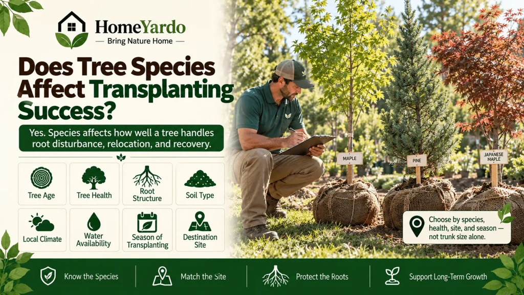 Does Tree Species Affect Transplanting Success?