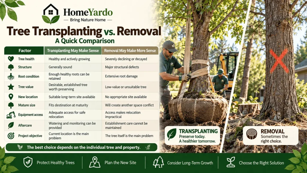 Tree Transplanting vs. Removal: A Quick Comparison