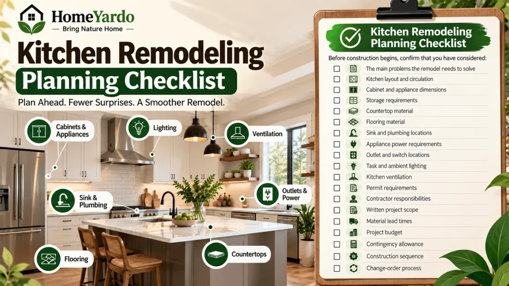 Kitchen Remodeling Planning Checklist