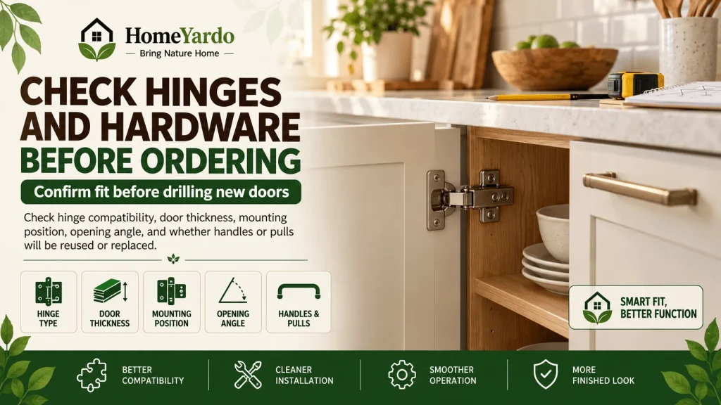 Check Hinges and Hardware Before Ordering