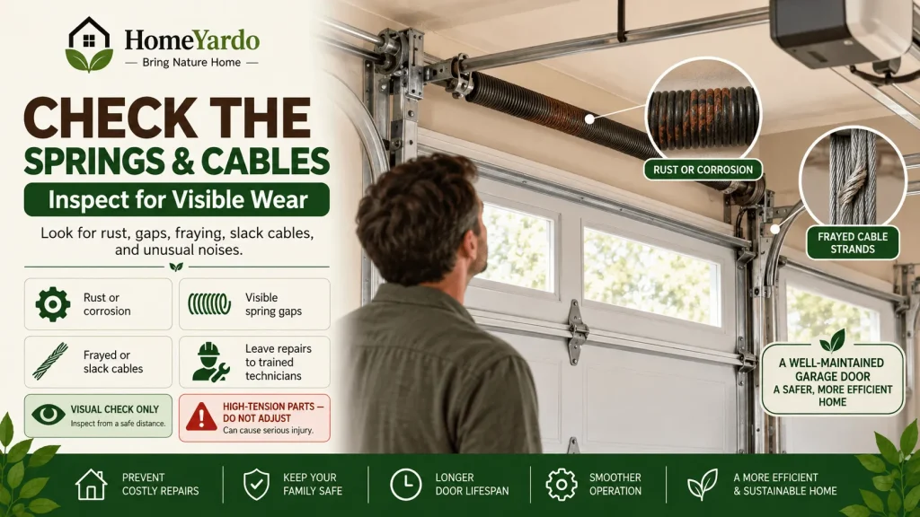 Check the Springs and Cables for Visible Wear