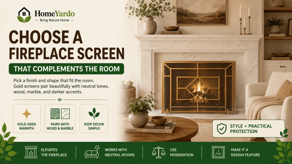 Choose a Fireplace Screen That Complements the Room