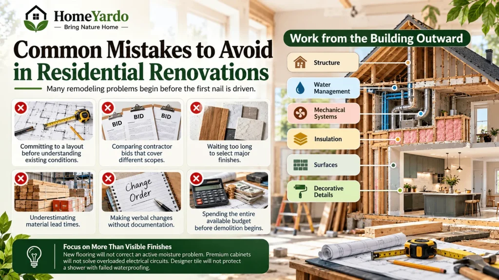 Common Mistakes to Avoid in Residential Renovations