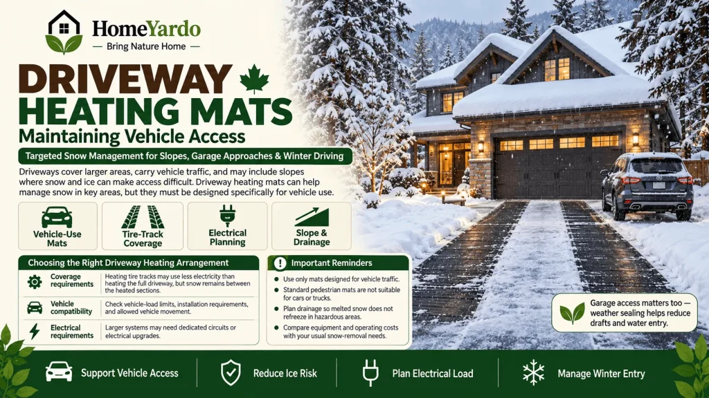 Driveway Heating Mats Maintaining Vehicle Access