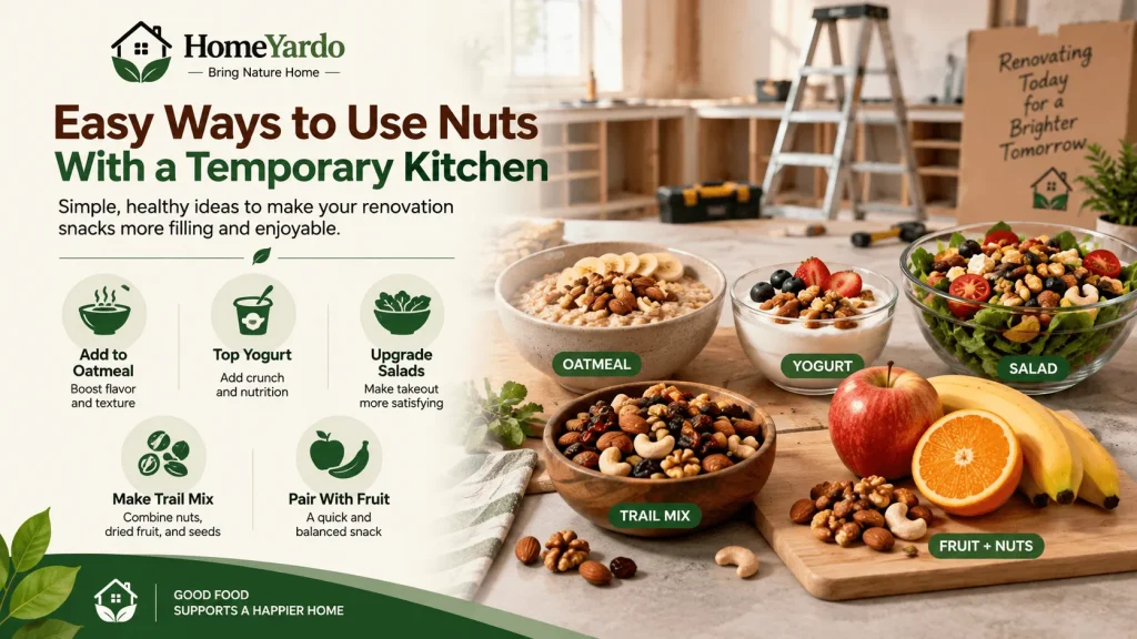 Easy Ways to Use Nuts With a Temporary Kitchen