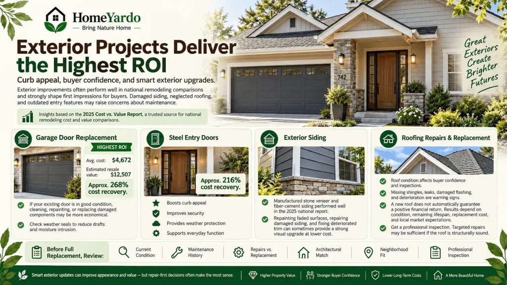 Exterior Projects Deliver the Highest ROI