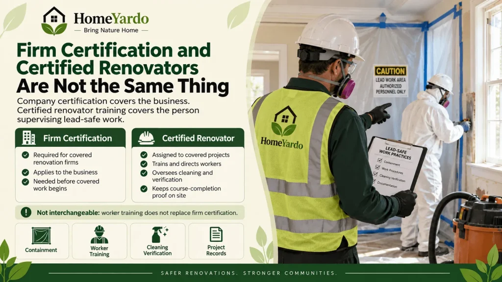 Firm Certification and Certified Renovators Are Not the Same Thing