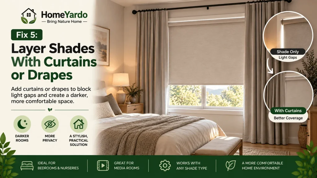 Fix 5 Layer Shades With Curtains or Drapes