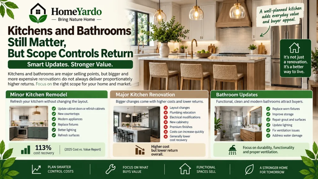 Kitchens and Bathrooms Still Matter, But Scope Controls Return