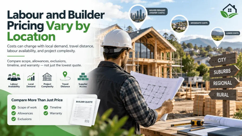 Labour and Builder Pricing Vary by Location