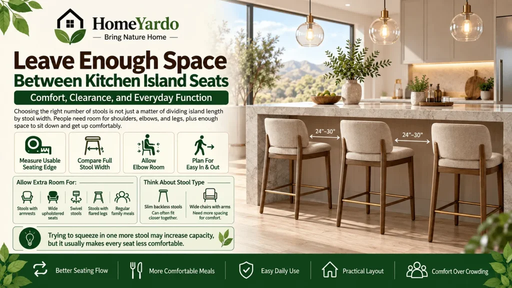 Leave Enough Space Between Kitchen Island Seats