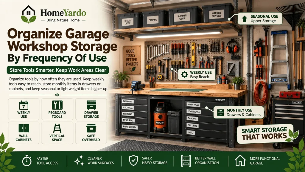 Organize Garage Workshop Storage By Frequency Of Use