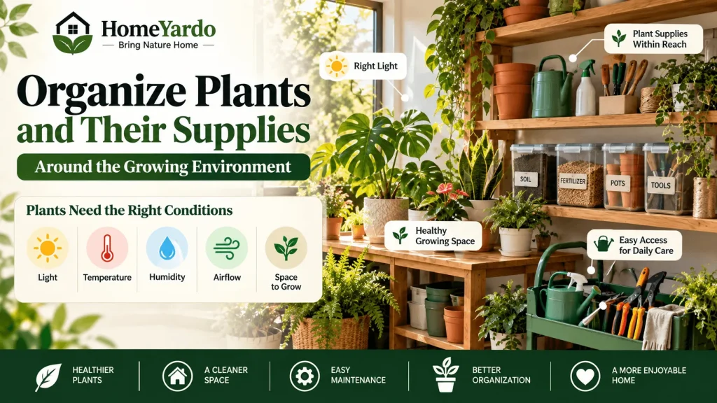 Organize Plants and Their Supplies Around the Growing Environment