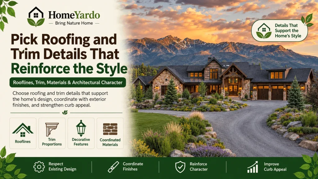 Pick Roofing and Trim Details That Reinforce the Style