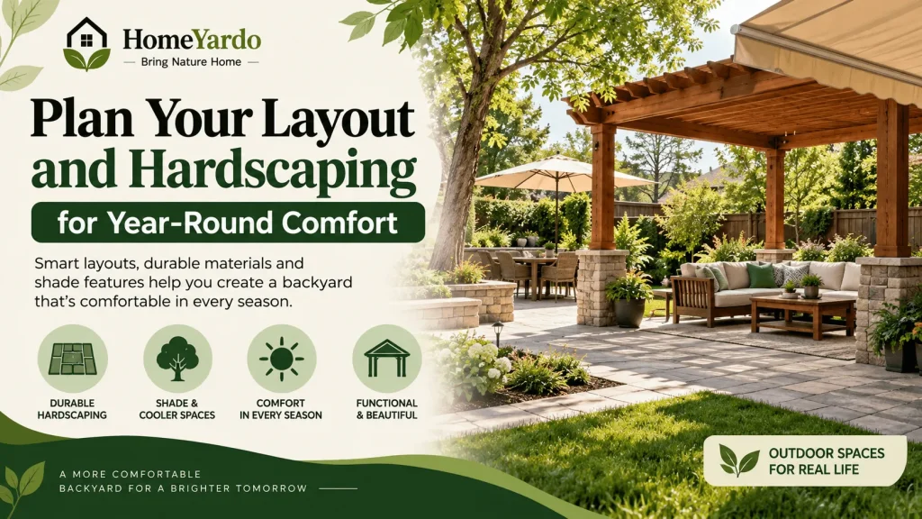 Plan Your Layout and Hardscaping for Year-Round Comfort