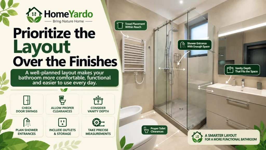 Prioritize the layout over the finishes.