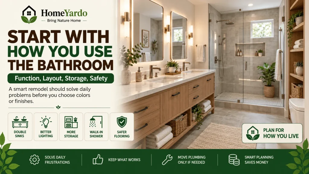 Start With How You Actually Use the Bathroom