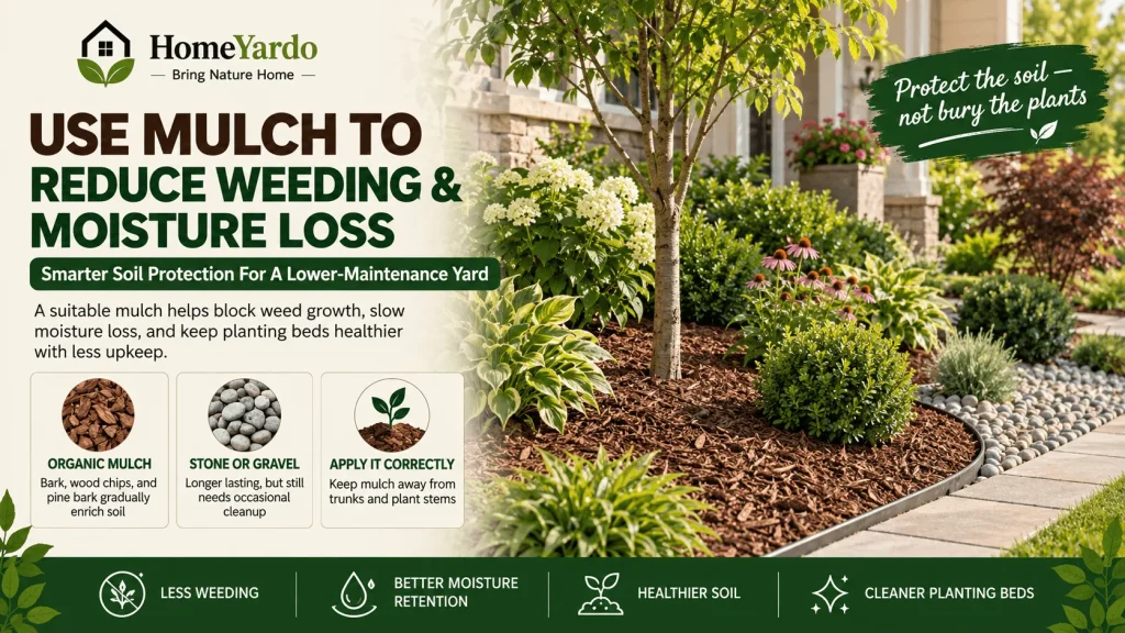 Use Mulch to Reduce Weeding and Moisture Los