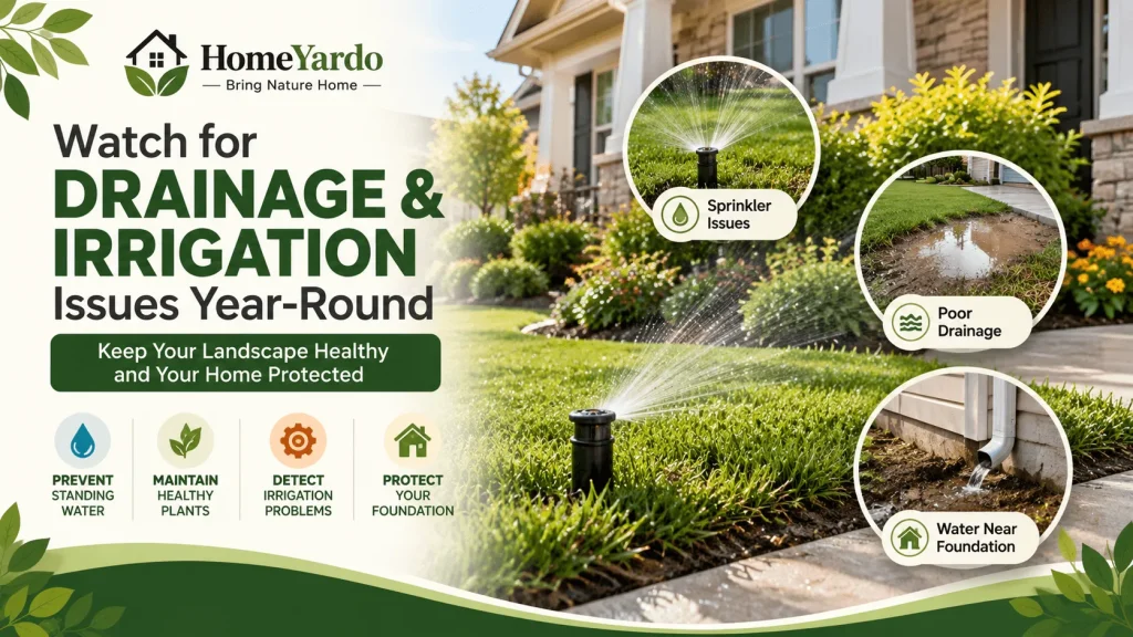 Watch for Drainage and Irrigation Issues Year-Round