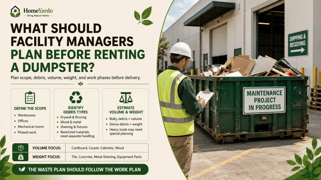 What Should Facility Managers Plan Before Renting a Dumpster?