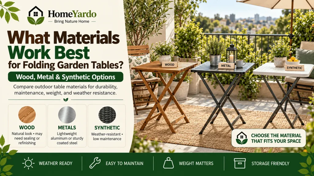 What Materials Work Best for Folding Garden Tables