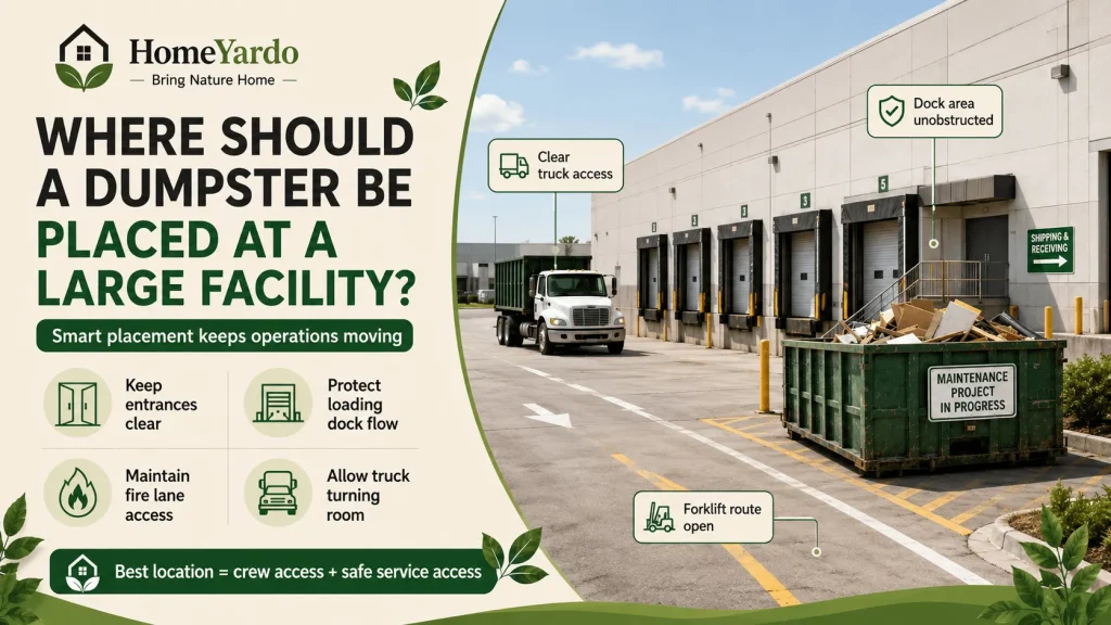 Where Should a Dumpster Be Placed at a Large Facility?