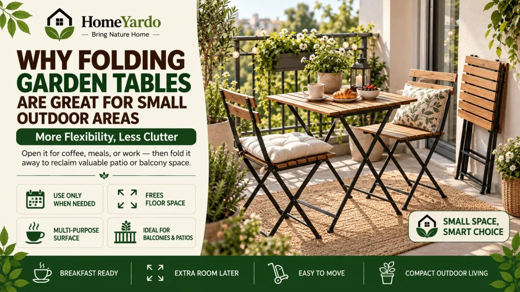 Why Folding Garden Tables Are Great for Small Outdoor Areas
