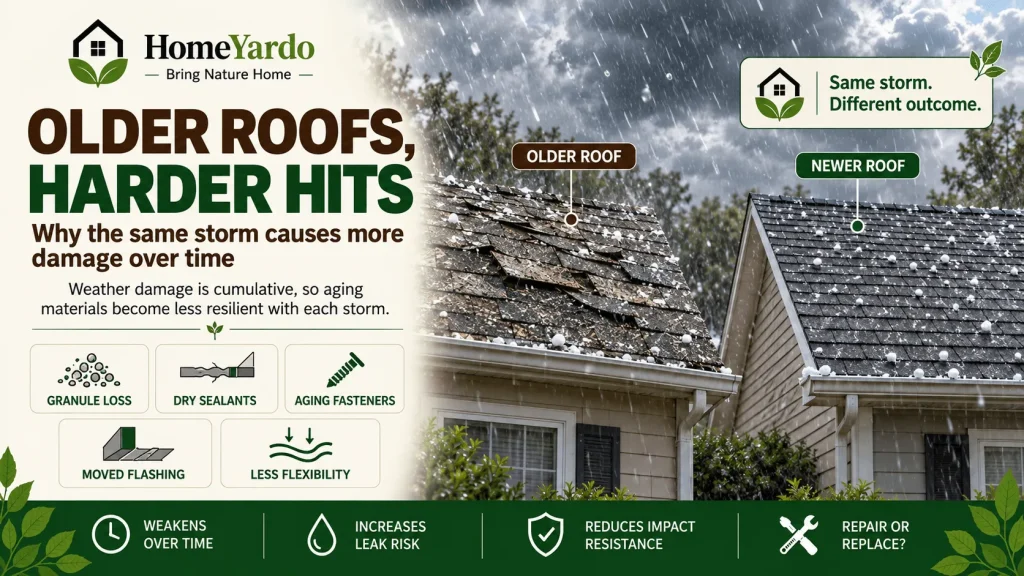 Why Older Roofs Become More Vulnerable to the Same Storm