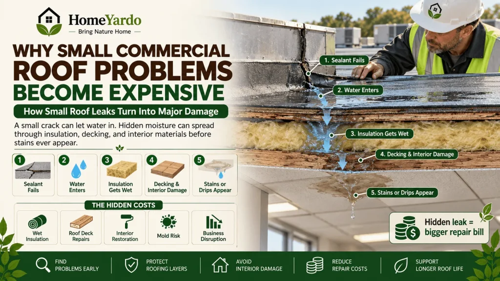 Why Small Commercial Roof Problems Become Expensive