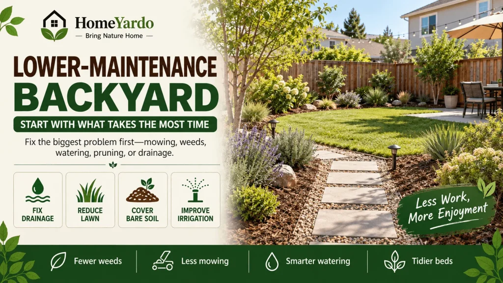 How Do You Make an Existing Backyard Lower Maintenanace?