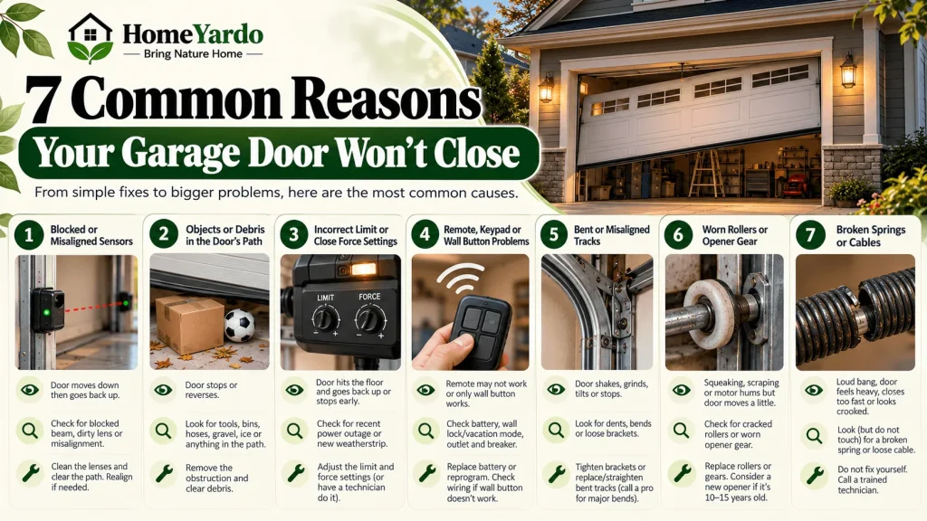 7 Common Reasons Your Garage Door Won't Close