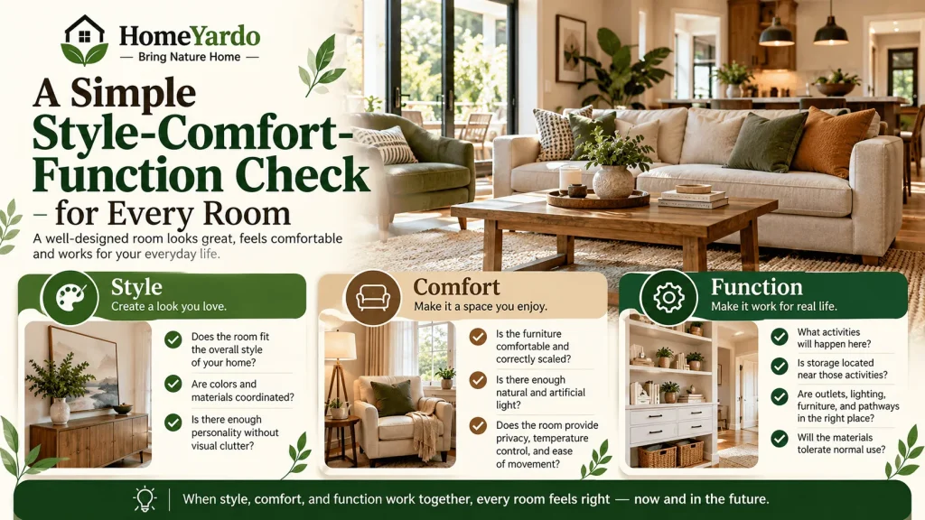 A Simple Style-Comfort-Function Check for Every Room