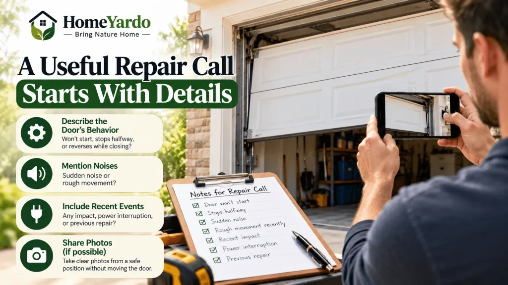 A Useful Repair Call Starts With Details