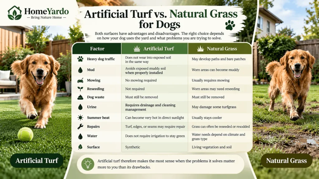 Artificial Turf vs. Natural Grass for Dogs