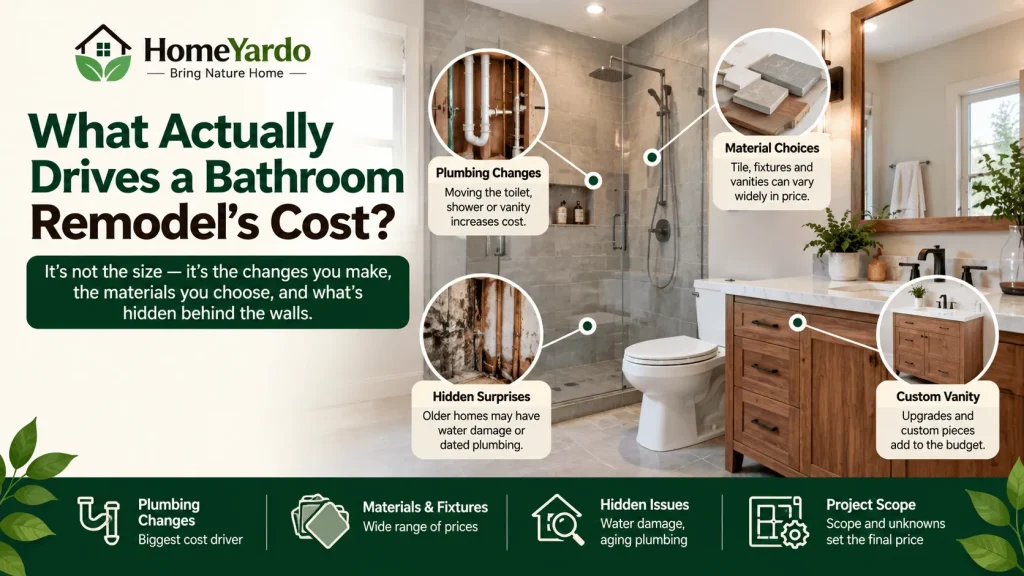 What actually drives a bathroom remodel's cost?
