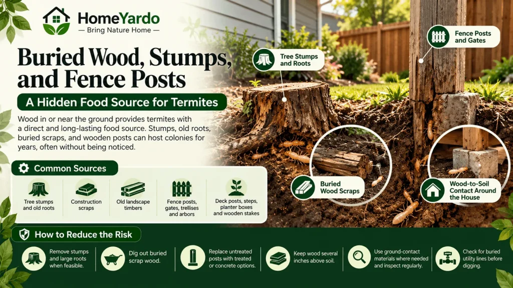 Buried Wood, Stumps, and Fence Posts