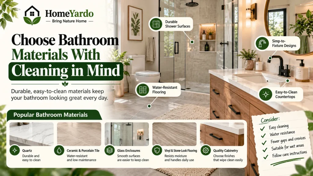 Choose Bathroom Materials With Cleaning in Mind