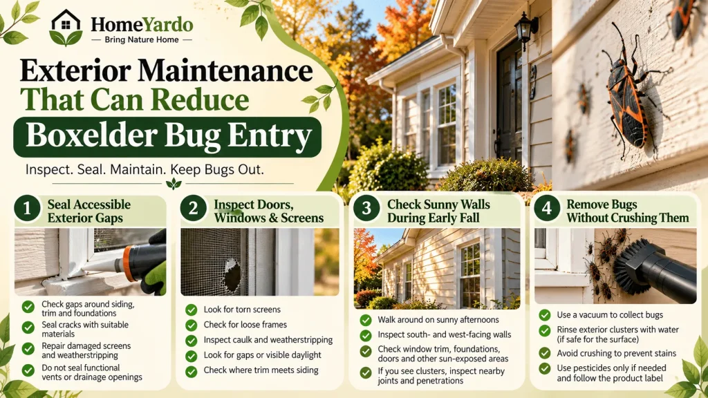 Exterior Maintenance That Can Reduce Boxelder Bug Entry