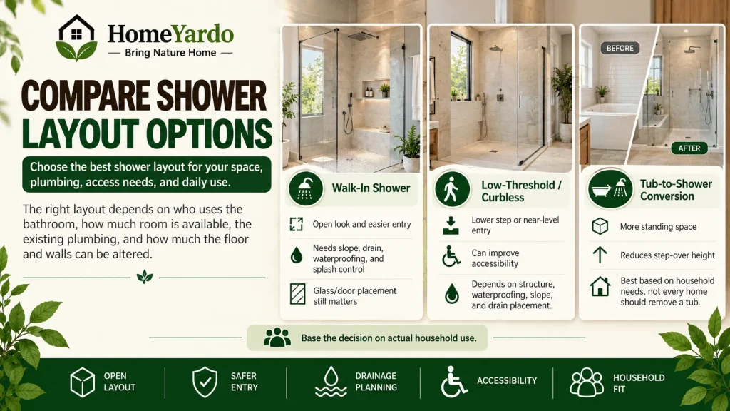 Compare Shower Layout Options