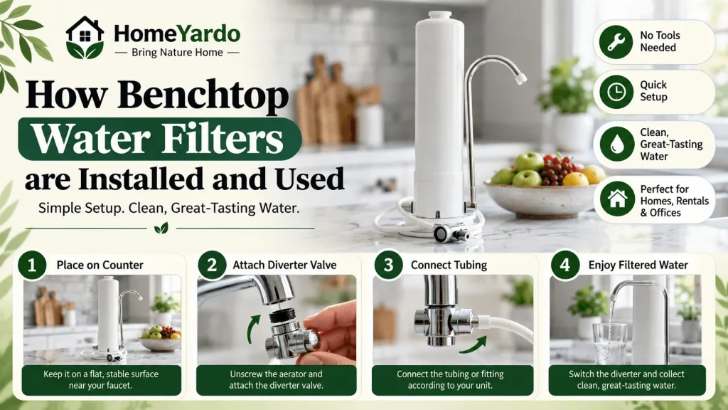 How Benchtop Water Filters are Installed and Used