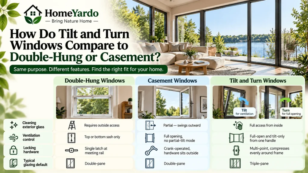 How Do Tilt and Turn Windows Compare to Double-Hung or Casement