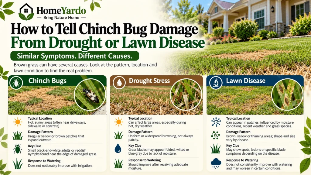 How to Tell Chinch Bug Damage From Drought or Lawn Disease