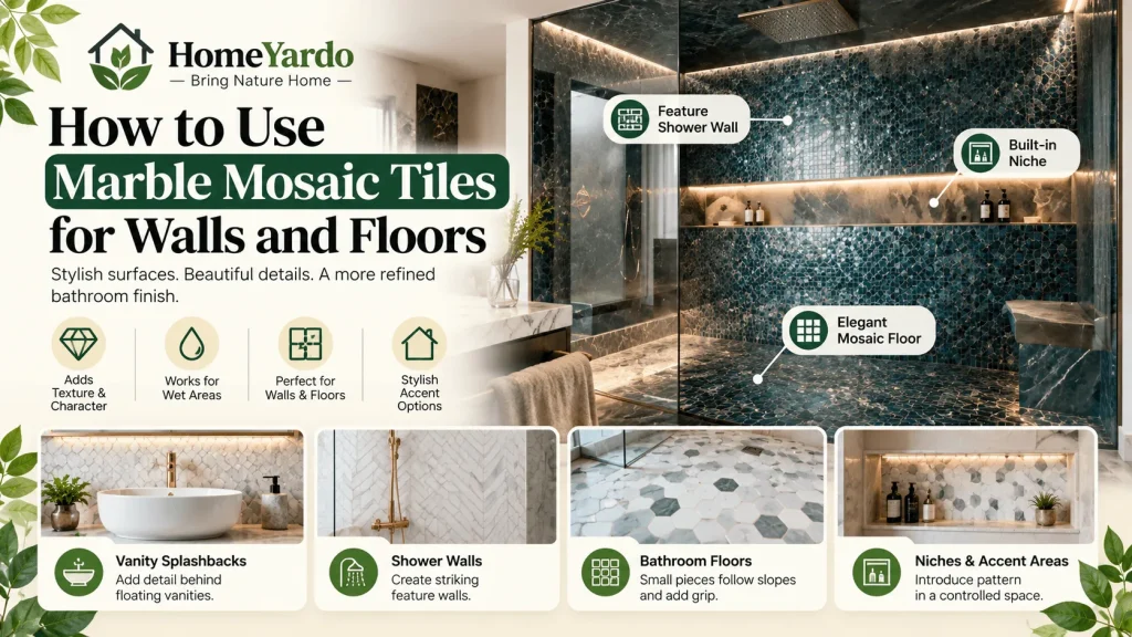 How to Use Marble Mosaic Tiles for Walls and Floors