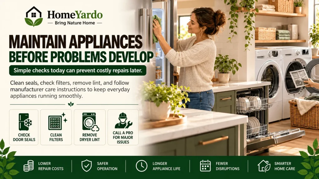 Maintain Appliances Before Problems Develop