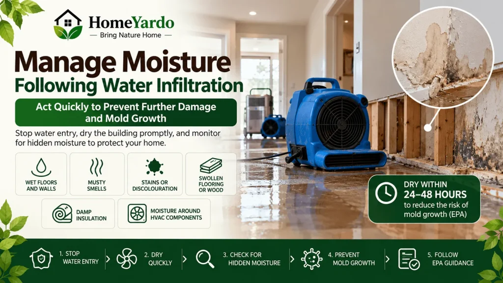 Manage Moisture Following Water Infiltration